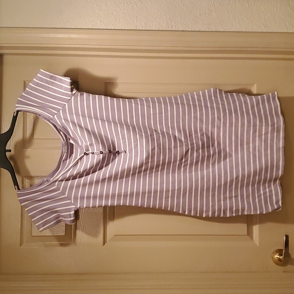 Off Shoulder Striped Bodycon Dress - Picture 1 of 6